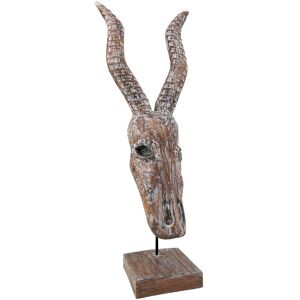 Alpen Home Maloy Ethnic Antelope Bust Sculpture Brown;White 120cm H X 36cm W X 18cm D Alpen Home Maloy Ethnic Antelope Bust Sculpture Brown;White 120cm H X 36cm W X 18cm D