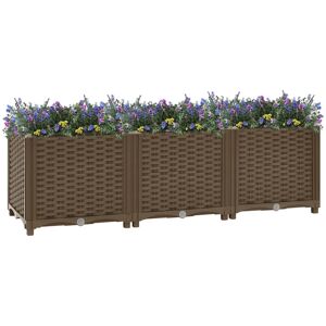 Dakota Fields Raised Bed Polypropylene Brown 38cm H x 120cm W x 40cm D Dakota Fields Raised Bed Polypropylene Brown 38cm H x 120cm W x 40cm D