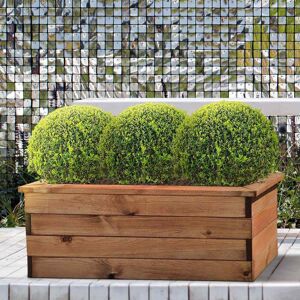 HORTICO Large Wooden Trough For Garden Rustic Scandinavian Redwood Rectangular Planter With Drainage Brown 31.5cm H x 82cm W x 41cm D HORTICO Large Wooden Trough For Garden Rustic Scandinavian Redwood Rectangular Planter With Drainage Brown 31.5cm H x 82cm W x 41cm D