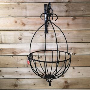ClassicLiving Lamatan Tom Chambers Black Metal Spanish Garden Flower Wall Hanging Basket Large 35cm 14 inch - Without Bracket Black 35cm H X 35.6cm W X 35.6cm D ClassicLiving Lamatan Tom Chambers Black Metal Spanish Garden Flower Wall Hanging Basket Large 35cm 14 inch - Without Bracket Black 35cm H X 35.6cm W X 35.6cm D