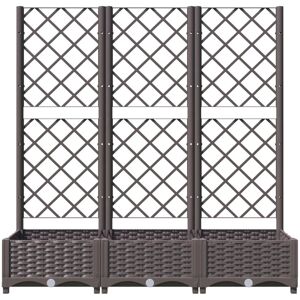 Rosalind Wheeler Garden Planter With Trellis Brown 136cm H x 120cm W x 120cm D Rosalind Wheeler Garden Planter With Trellis Brown 136cm H x 120cm W x 120cm D