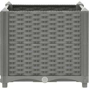 ClassicLiving Raised Bed Polypropylene Garden Planter Pot Planting Box Flower Pot Light Grey 40 x 40 x 38 cm ClassicLiving Raised Bed Polypropylene Garden Planter Pot Planting Box Flower Pot Light Grey 40 x 40 x 38 cm