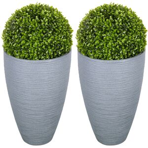 17 Stories Artimas Plastic Plant Pot Grey 43cm H X 28cm W X 28cm D 17 Stories Artimas Plastic Plant Pot Grey 43cm H X 28cm W X 28cm D