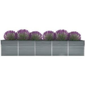 Freeport Park Nichols 400cm x 80cm Metal Raised Flower Bed Grey 45cm H X 400cm W X 80cm D Freeport Park Nichols 400cm x 80cm Metal Raised Flower Bed Grey 45cm H X 400cm W X 80cm D