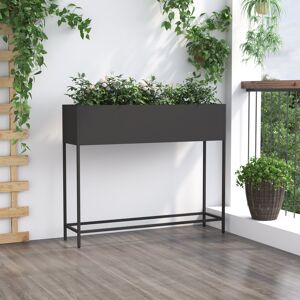Borough Wharf Elevated Planter Black 45cm H x 100cm W x 60cm D Borough Wharf Elevated Planter Black 45cm H x 100cm W x 60cm D