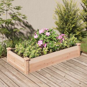 Dakota Fields Garden Raised Bed With Liner 120X60x25 Cm Solid Wood Fir Natural Pine 25cm H x 120cm W x 60cm D Dakota Fields Garden Raised Bed With Liner 120X60x25 Cm Solid Wood Fir Natural Pine 25cm H x 120cm W x 60cm D