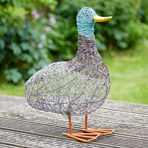 Paper High Patka the Fat Duck Wire Garden Ornament Brown/Green 43cm H X 42cm W X 18cm D Paper High Patka the Fat Duck Wire Garden Ornament Brown/Green 43cm H X 42cm W X 18cm D