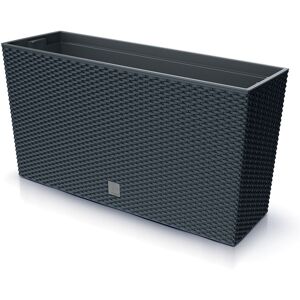 Dakota Fields Tall Rectangle Rato Case Medium Rattan Flower Pot Planter Indoor Outdoor Patio Anthracite 40.6cm H X 77cm W X 23.5cm D Dakota Fields Tall Rectangle Rato Case Medium Rattan Flower Pot Planter Indoor Outdoor Patio Anthracite 40.6cm H X 77cm W X 23.5cm D