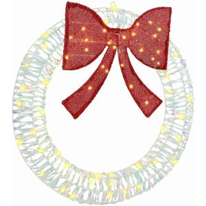 The Seasonal Aisle Wreath With 80 Leds Warm White 90 Cm PET Warm White 75cm H x 75cm W x 8cm D The Seasonal Aisle Wreath With 80 Leds Warm White 90 Cm PET Warm White 75cm H x 75cm W x 8cm D