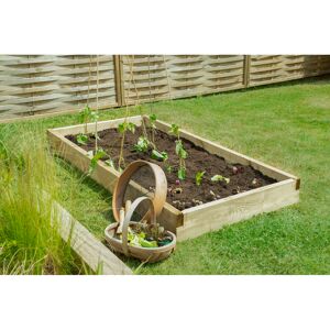 Forest Garden Caledonian 90cm x 180cm Wooden Raised Flower Bed 14cm H X 90cm W X 180cm D Forest Garden Caledonian 90cm x 180cm Wooden Raised Flower Bed 14cm H X 90cm W X 180cm D