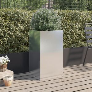 Latitude Run Planter Steel Silver 75cm H x 42cm W x 38cm D Latitude Run Planter Steel Silver 75cm H x 42cm W x 38cm D