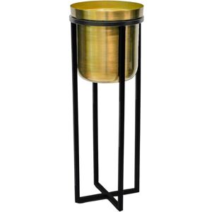 Ivyline Calla Planter Stand Black/Antique Gold 58cm H x 22cm W x 22cm D Ivyline Calla Planter Stand Black/Antique Gold 58cm H x 22cm W x 22cm D