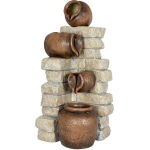 Fleur De Lis Living Easy Fountain Cotswold Pours Solar Water Fountain Incl LEDs - L 37.2 cm x W 42.2 cm x H 68.6 cm Beige 68.6cm H X 42.2cm W X 37.2cm D Fleur De Lis Living Easy Fountain Cotswold Pours Solar Water Fountain Incl LEDs - L 37.2 cm x W 42.2 cm x H 68.6 cm Beige 68.6cm H X 42.2cm W X 37.2cm D