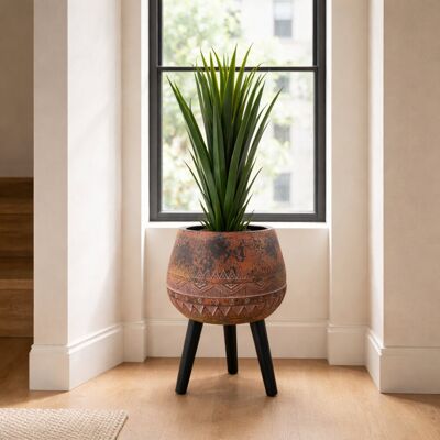 Leaf - Large Planter - Dark Brown - Stand - Planter Leaf - Large Planter - Dark Brown - Stand - Planter
