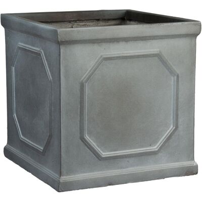 HORTICO Square Planter, Chelsea Flower Box Garden Planter, Light Stone Outdoor Plant Pot Grey 22cm H x 22cm W x 22cm D HORTICO Square Planter, Chelsea Flower Box Garden Planter, Light Stone Outdoor Plant Pot Grey 22cm H x 22cm W x 22cm D