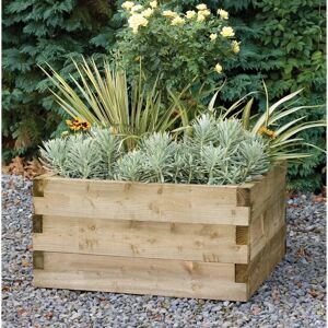 Forest Garden Caledonian Wood Raised Flower Bed brown 42.0 H x 90.0 W x 90.0 D cm