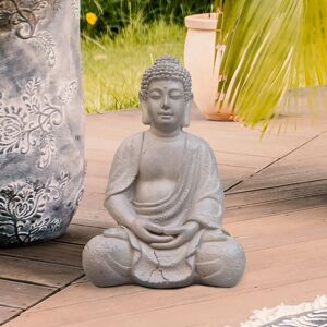 IDEALIST Buddha Sitting in Mediation Brown Indoor and Outdoor Statue L30 W24 H41 cm brown 41.0 H x 30.0 W x 24.0 D cm