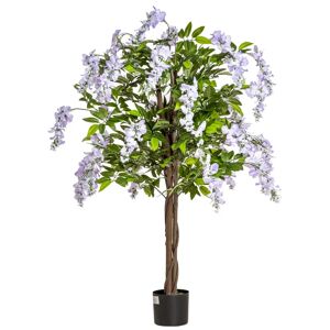 The Seasonal Aisle Wisteria Flower Tree Faux Decorative Plant In Nursery Pot For Indoor Outdoor Dcor, 110Cm 110.0 H x 55.0 W x 55.0 D cm