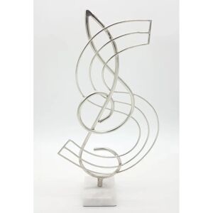 Ivy Bronx Avruch 48cm Decor Silver Metal Music Alphabet Sculpture gray 48.0 H x 24.1 W x 7.6 D cm