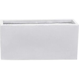 IDEALIST Raised Contemporary Trough Garden Planter, Concrete Light Outdoor Plant Pot white 41.0 H x 85.0 W x 26.0 D cm