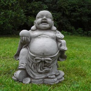 World Menagerie Durant Good Fortune Buddha Stone Garden Statue gray 31.0 H x 21.0 W x 20.0 D cm