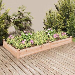 Dakota Fields Garden Raised Bed With Liner 120X60x25 Cm Solid Wood Fir brown 25.0 H x 240.0 W x 120.0 D cm