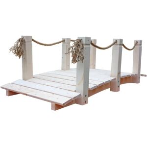 Gaspo Garden Pond Bridge brown/white 50.0 H x 152.0 W x 67.0 D cm