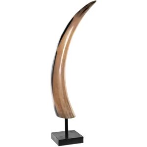 Gracie Oaks Denzer Decoration Horn Resin brown/gray/white 57.0 H x 12.0 W x 10.0 D cm