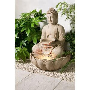 Premier Decorations Ltd Polystone Buddha Water Feature with LED Light 86.0 H x 61.0 W x 52.0 D cm