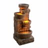 Teamson home Fountains Outdoor Weather Resistant Floor Fountain with Light brown 84.5 H x 38.7 W x 39.4 D cm