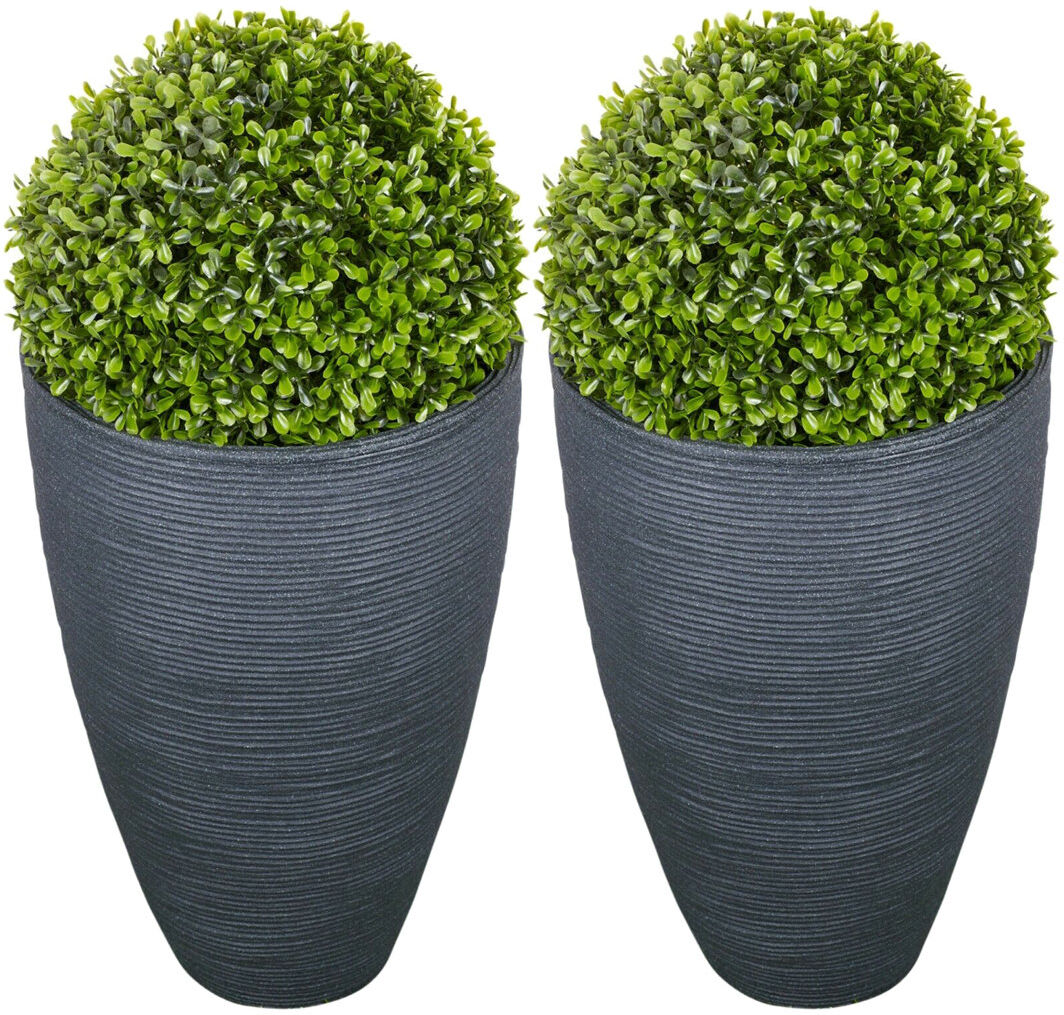 17 Stories Artimas Plastic Plant Pot Black 43cm H X 28cm W X 28cm D
