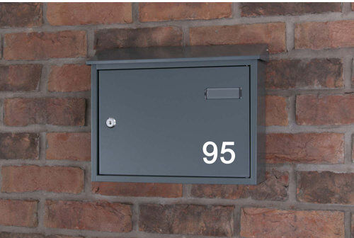 Dakota Fields Guse Locking Wall Mounted Letter Box Dakota Fields Colour: Grey, Number: 95  - Size: Large Dakota Fields Guse Locking Wall Mounted Letter Box Dakota Fields Colour: Grey, Number: 95  - Size: Large