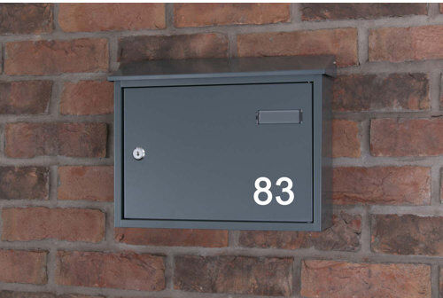 Dakota Fields Guse Locking Wall Mounted Letter Box Dakota Fields Colour: Grey, Number: 83  - Size: Large Dakota Fields Guse Locking Wall Mounted Letter Box Dakota Fields Colour: Grey, Number: 83  - Size: Large