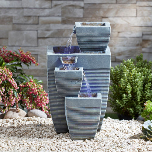 Dakota Fields Cascading Vase Tabletop Water Feature Dakota Fields  - Size: 35cm H X 23cm W X 20cm D Dakota Fields Cascading Vase Tabletop Water Feature Dakota Fields  - Size: 35cm H X 23cm W X 20cm D