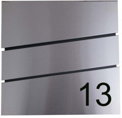 Dakota Fields Maylin Locking Wall Mounted Letter Box Dakota Fields Number: 13  - Size: Large Dakota Fields Maylin Locking Wall Mounted Letter Box Dakota Fields Number: 13  - Size: Large