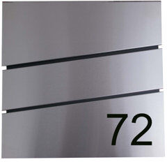 Dakota Fields Maylin Locking Wall Mounted Letter Box Dakota Fields Number: 72  - Size: Large Dakota Fields Maylin Locking Wall Mounted Letter Box Dakota Fields Number: 72  - Size: Large