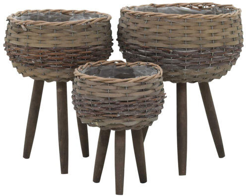 World Menagerie Bremmer 3 Piece Rattan Plant Pot Set World Menagerie  - Size: Single (3') World Menagerie Bremmer 3 Piece Rattan Plant Pot Set World Menagerie  - Size: Single (3')