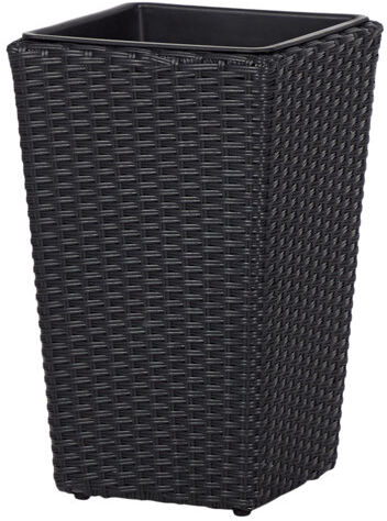 Freeport Park Devante Rattan Plant Pot Freeport Park Colour: Black, Size: 50cm H x 31cm W x 31cm D  - Size: Mini (Under 40cm High) Freeport Park Devante Rattan Plant Pot Freeport Park Colour: Black, Size: 50cm H x 31cm W x 31cm D  - Size: Mini (Under 40cm High)