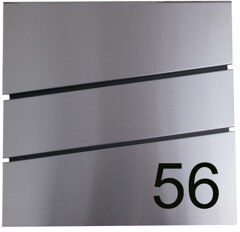 Dakota Fields Maylin Locking Wall Mounted Letter Box Dakota Fields Number: 56  - Size: Large Dakota Fields Maylin Locking Wall Mounted Letter Box Dakota Fields Number: 56  - Size: Large