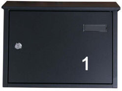 Dakota Fields Guse Locking Wall Mounted Letter Box Dakota Fields Colour: Black, Number: 1  - Size: Large Dakota Fields Guse Locking Wall Mounted Letter Box Dakota Fields Colour: Black, Number: 1  - Size: Large
