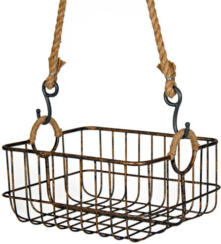 Brambly Cottage Hanging Metal/Wire Basket Brambly Cottage  - Size: 45cm H X 110cm W X 60cm D Brambly Cottage Hanging Metal/Wire Basket Brambly Cottage  - Size: 45cm H X 110cm W X 60cm D
