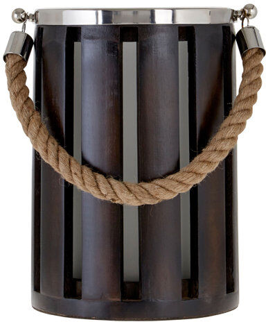 Longshore Tides Glass/Wooden/Rope Hurricane Longshore Tides  - Size: 45cm H x 45cm W x 4cm D Longshore Tides Glass/Wooden/Rope Hurricane Longshore Tides  - Size: 45cm H x 45cm W x 4cm D