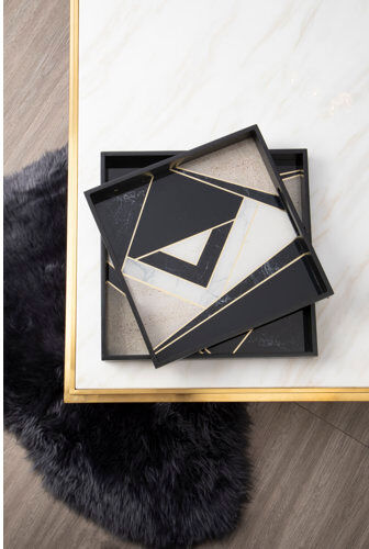 Fairmont Park Culley 2 Piece Serving Tray Set Fairmont Park  - Size: 86cm H X 40cm W X 36cm D Fairmont Park Culley 2 Piece Serving Tray Set Fairmont Park  - Size: 86cm H X 40cm W X 36cm D