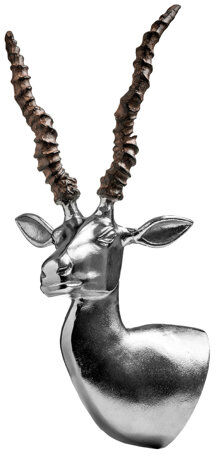 Union Rustic Gazelle Head Sculpture Wall Décor Union Rustic  - Size: 100cm H X 140cm W Union Rustic Gazelle Head Sculpture Wall Décor Union Rustic  - Size: 100cm H X 140cm W