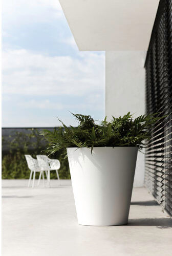 ELHO Plastic Plant Pot ELHO Colour: White, Size: 102.5cm H x 50cm W x 50cm D  - Size: ELHO Plastic Plant Pot ELHO Colour: White, Size: 102.5cm H x 50cm W x 50cm D  - Size: