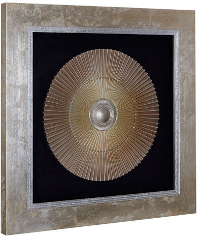 Symple Stuff Framed Round Fan Carving Wall Décor Symple Stuff  - Size: 45cm H X 42cm W X 42cm D Symple Stuff Framed Round Fan Carving Wall Décor Symple Stuff  - Size: 45cm H X 42cm W X 42cm D