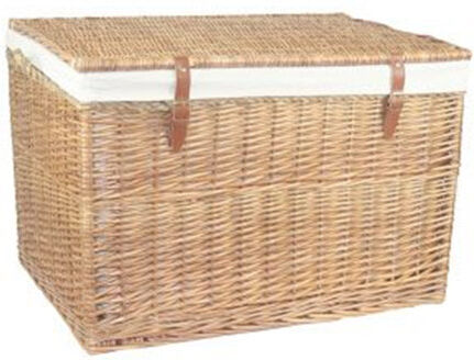 Brambly Cottage Large Storage Wicker Basket Brambly Cottage Colour: White Lining  - Size: 50 x 50cm Brambly Cottage Large Storage Wicker Basket Brambly Cottage Colour: White Lining  - Size: 50 x 50cm