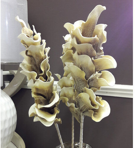 ClassicLiving Greenleaf Lilies Spray (Set of 3) ClassicLiving Flower Colour: Brown  - Size: Rectangle 140 x 200cm ClassicLiving Greenleaf Lilies Spray (Set of 3) ClassicLiving Flower Colour: Brown  - Size: Rectangle 140 x 200cm