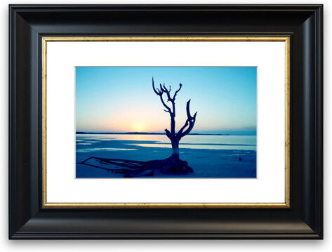 East Urban Home 'Blue Ocean Driftwood Cornwall' - Picture Frame Photograph Print on Paper East Urban Home Size: 70cm H x 93cm W x 1cm D, Frame Option: Matte Black  - Size: 93cm H x 126cm W x 1cm D East Urban Home 'Blue Ocean Driftwood Cornwall' - Picture Frame Photograph Print on Paper East Urban Home Size: 70cm H x 93cm W x 1cm D, Frame Option: Matte Black  - Size: 93cm H x 126cm W x 1cm D