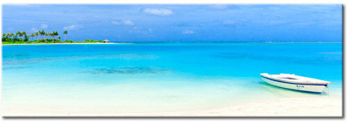 East Urban Home 'Azure Paradise' Photograph on Wrapped Canvas East Urban Home Size: 40 cm H x 120 cm W  - Size: 168 W x 183 D cm East Urban Home 'Azure Paradise' Photograph on Wrapped Canvas East Urban Home Size: 40 cm H x 120 cm W  - Size: 168 W x 183 D cm